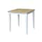 International Concepts Square Solid Wood Top Table, White/Natural, 30 W, 30 L, 30 in H, Wood, White/Natural T02-3030 - alternate 1